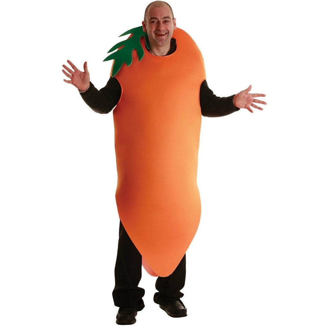Adults Orange Crazy Carrot Vegetable Fancy Dress Costume