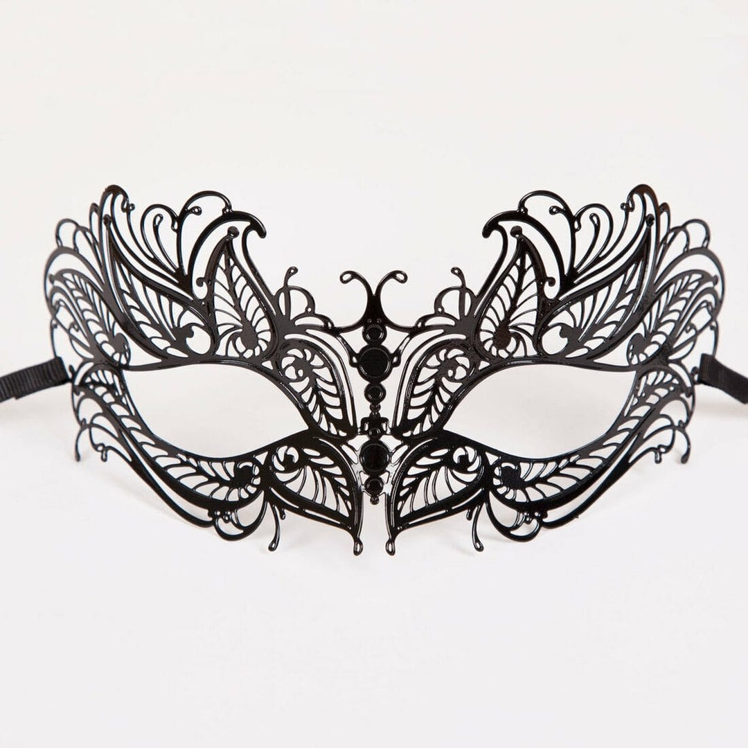 Adults Black Eyemask Fancy Dress party Accessory (D)