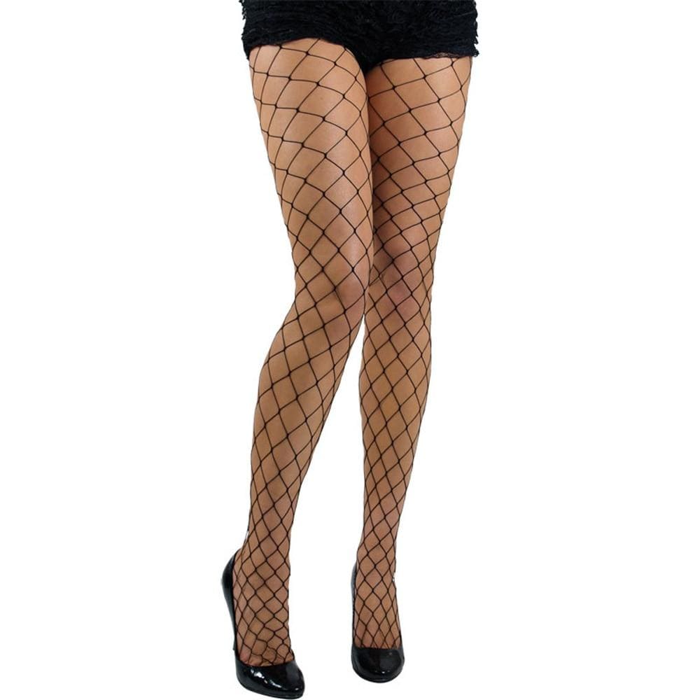 Black Diamond Fishnet Tights Cabaret Fancy Dress Costume