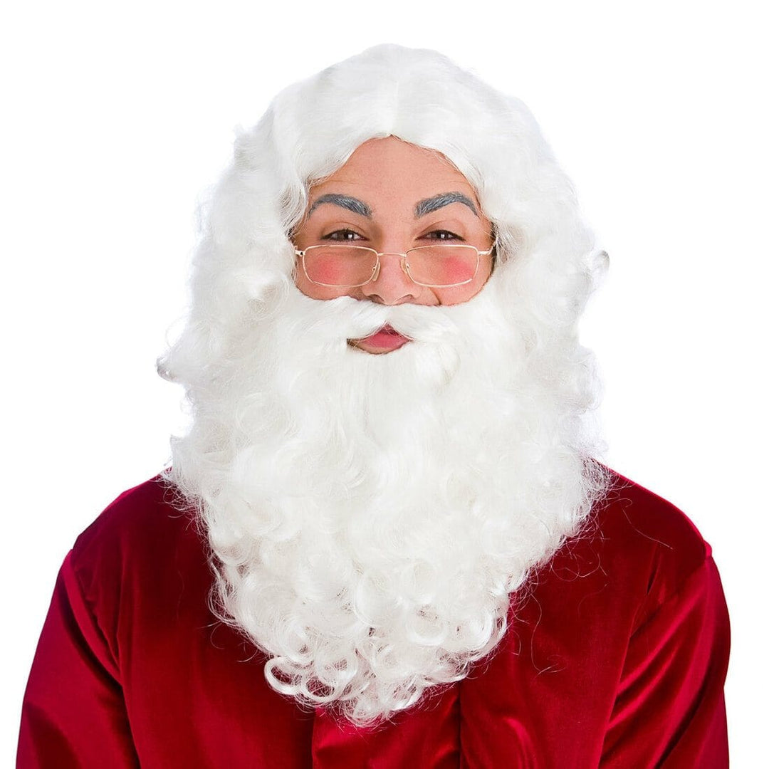 Mens Christmas Deluxe Santa Beard Fancy Dress Accessory
