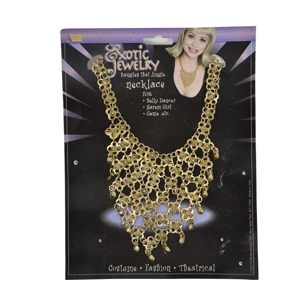Fancy Dress Belly Dancer Gold Necklace Halloween Accessory