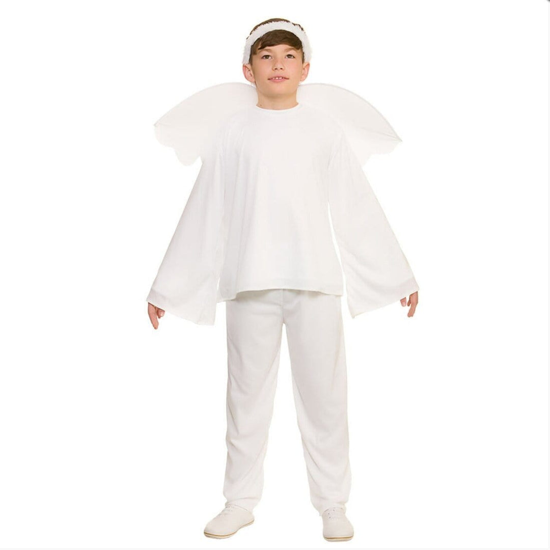 Christmas Angel Childs Fancy Dress Costume Nativity Wings S