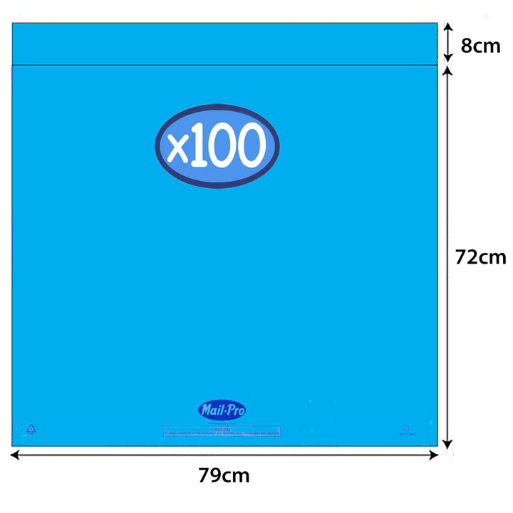 Mail Pro 100 Large Plastic Self Seal Mailer Bags 79cm x 72cm