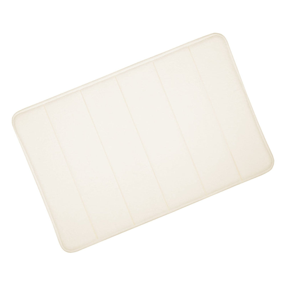 Microfibre Memory Foam Non Slip Bathroom Bath Shower Mat White / 50x80cm