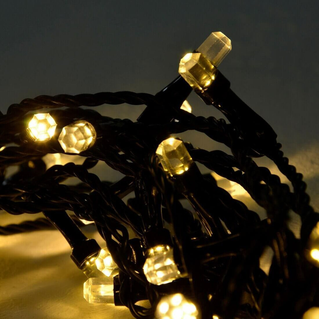 Multi-Function Diamond Shaped LED String Fairy Xmas Lights Warm White / 100 LEDs (10m)