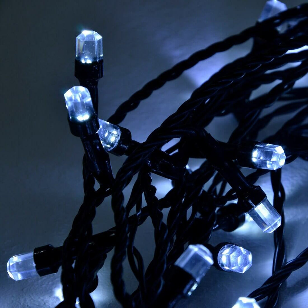 Multi-Function Diamond Shaped LED String Fairy Xmas Lights Bright White / 100 LEDs (10m)
