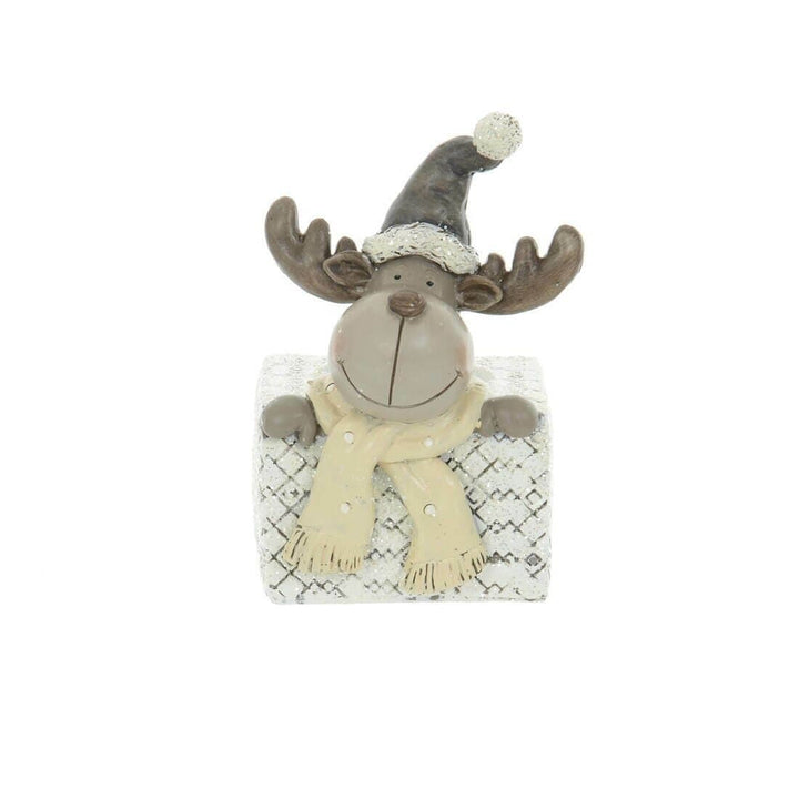Christmas Tealight Candle Holder Xmas Glitter Decoration Reindeer