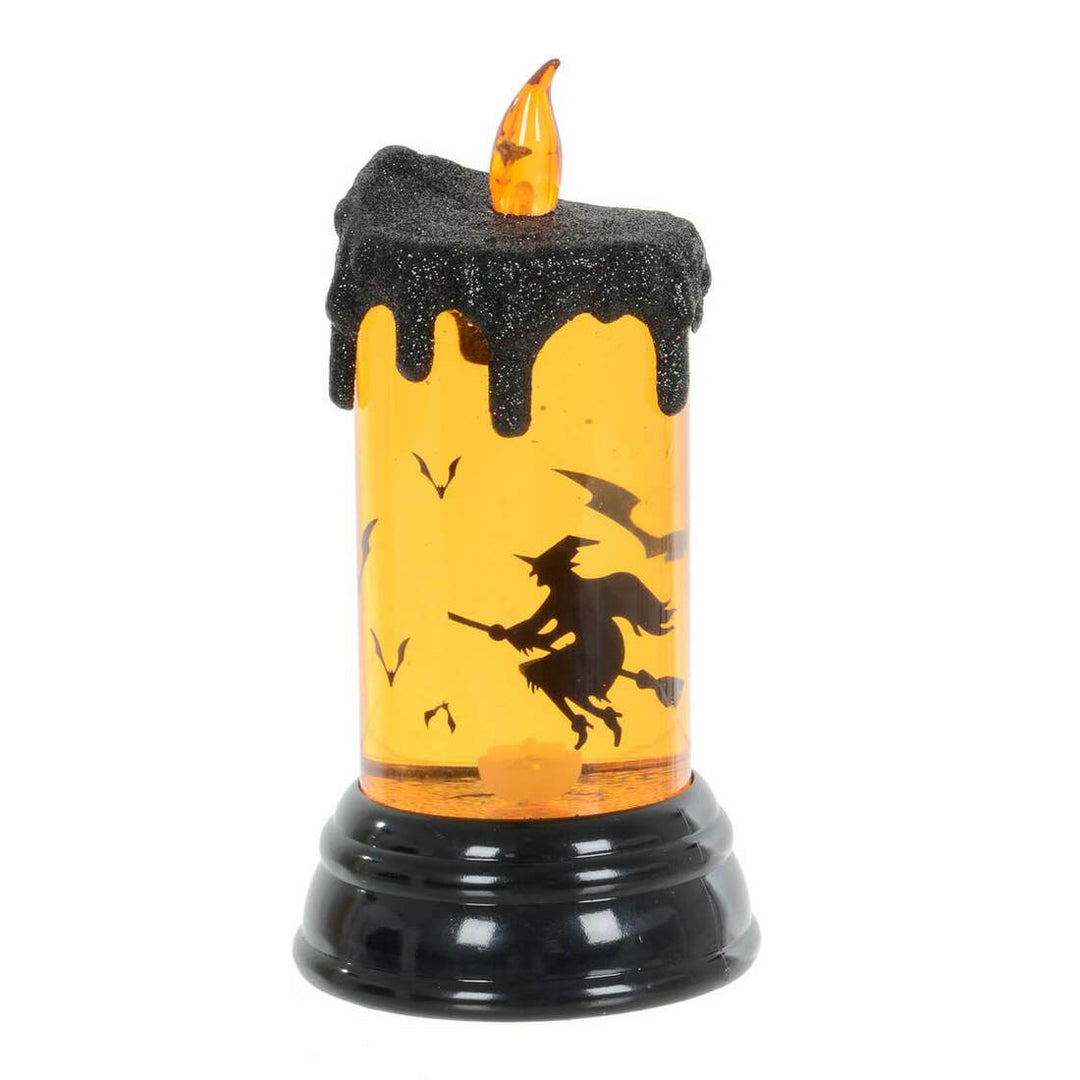 Light Up Glitter Water Halloween Decoration - Witch Candle