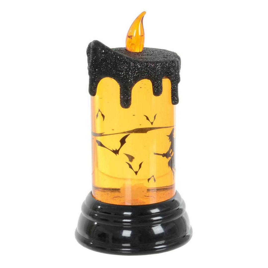 Light Up Glitter Water Halloween Decoration - Witch Candle