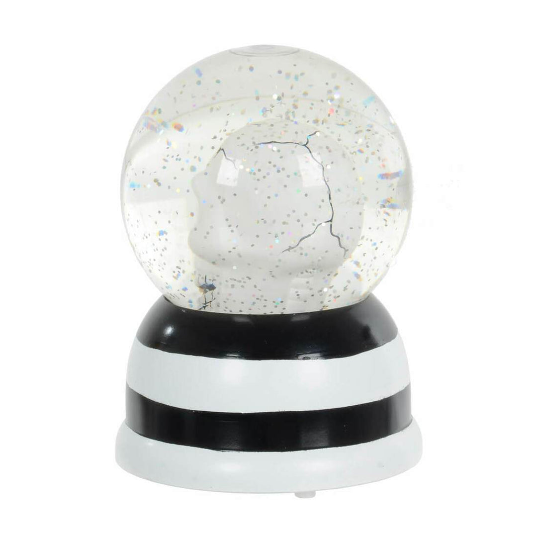 Light Up Glitter Water Halloween Decoration - Skull Globe