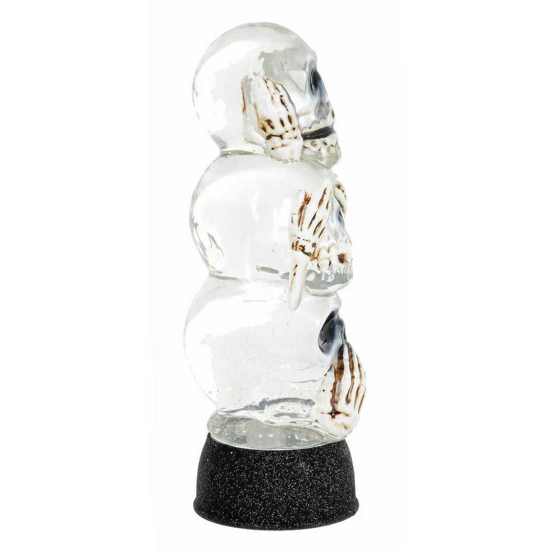 Light Up Glitter Water Halloween Decoration - Skull Stack