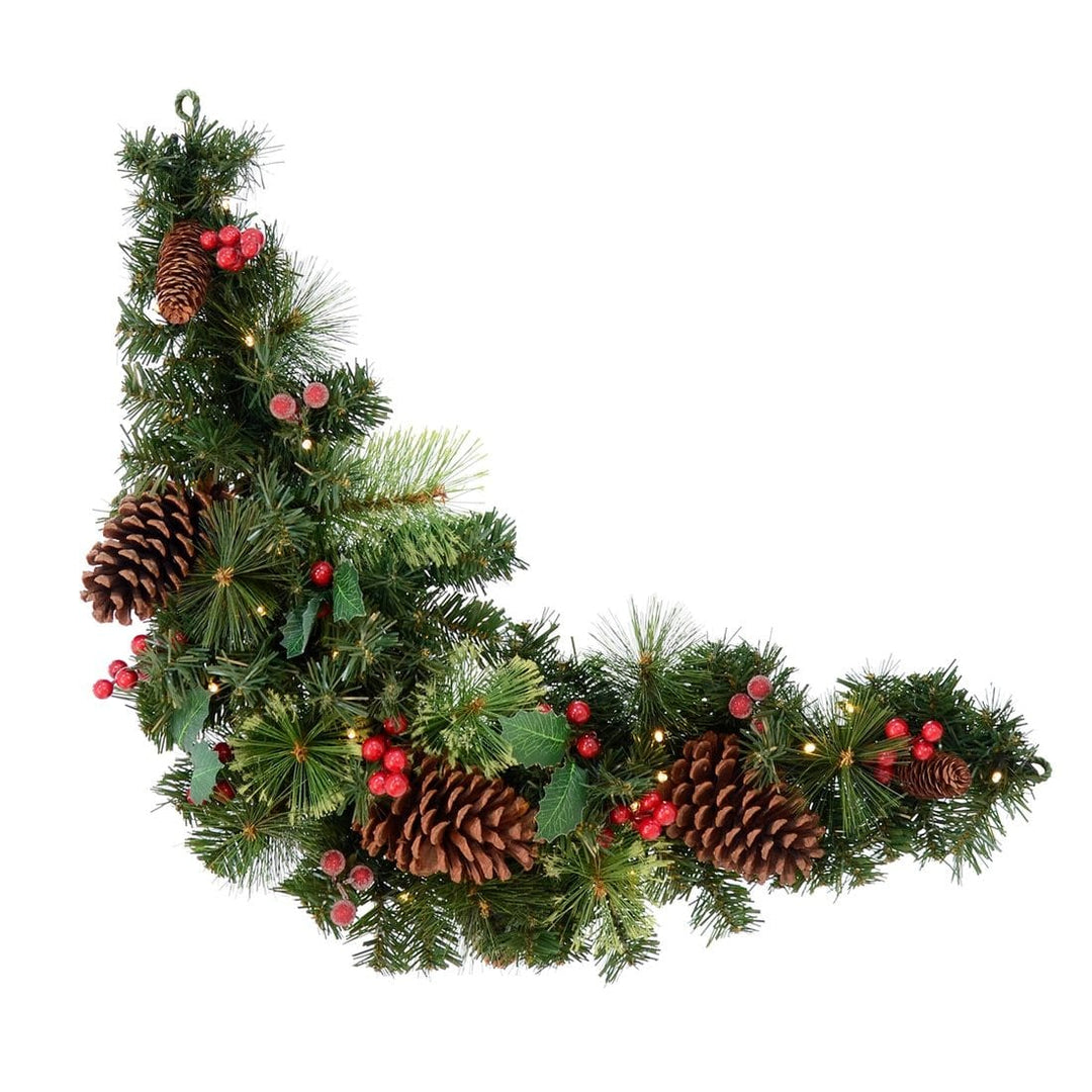 3ft Pre-Lit Decorated Green Artificial Christmas Swag