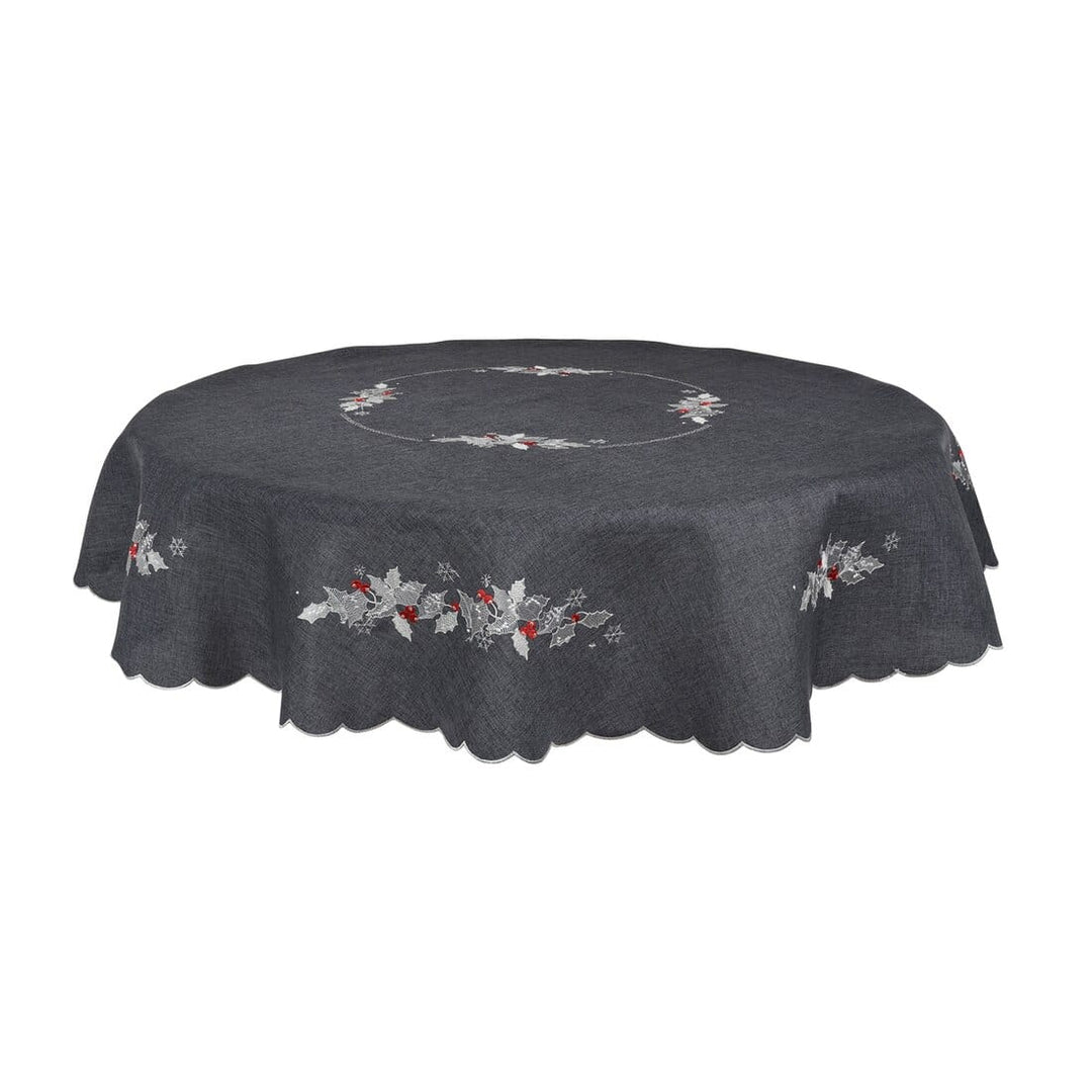 Holly Leaf Fabric Tablecloths / Napkins Xmas Decoration