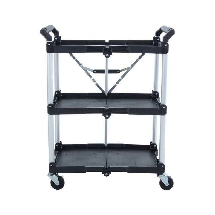 Azuma Three Tier Folding Service Trolley Cart With Wheels