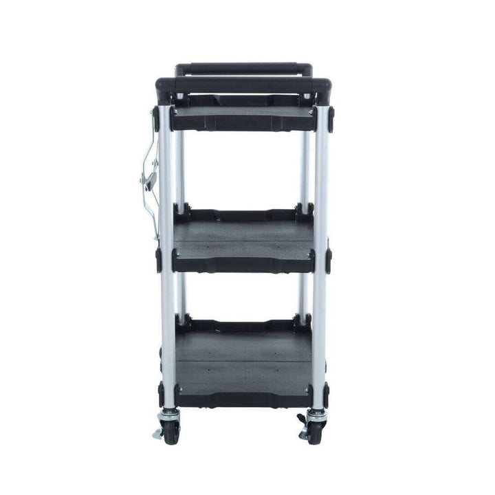 Azuma Three Tier Folding Service Trolley Cart With Wheels