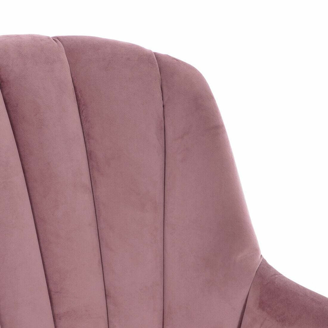 Hodge & Hodge Oyster Shape Armchair With Velvet Style Cover