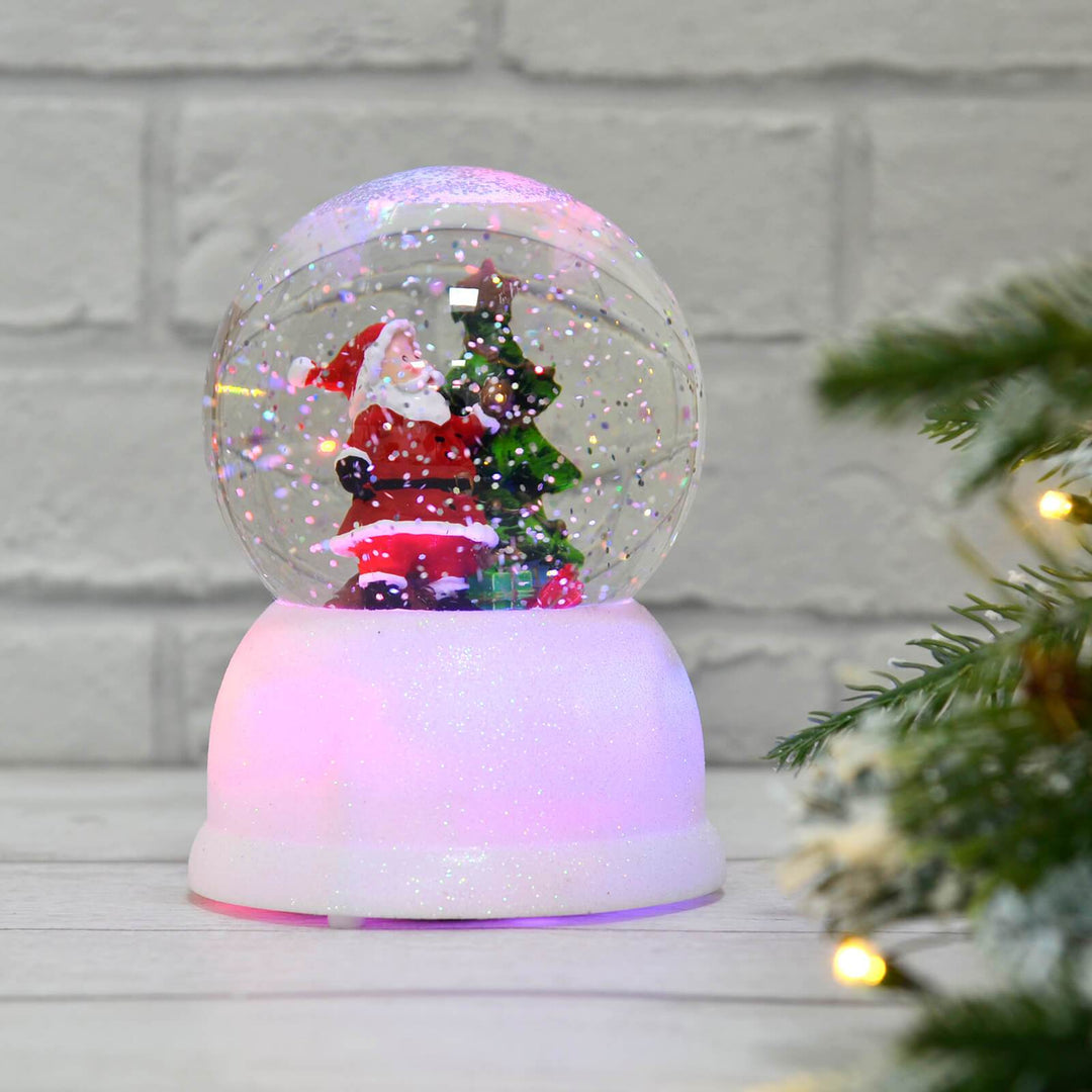 Novelty Christmas Glitter Water Globe With Santa Claus