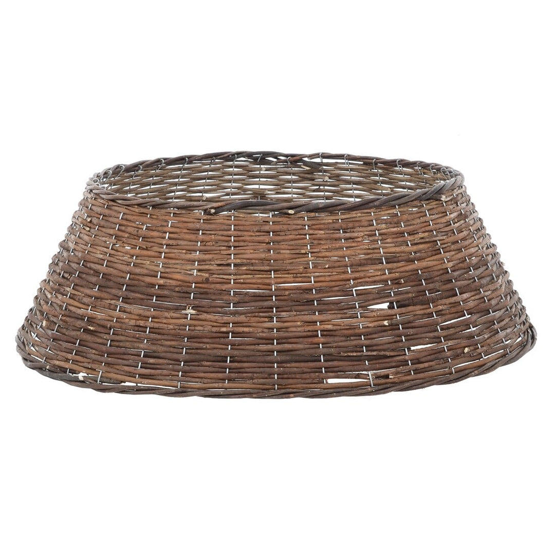 67cm Traditional Woven Willow Christmas Tree Skirt Base Natural