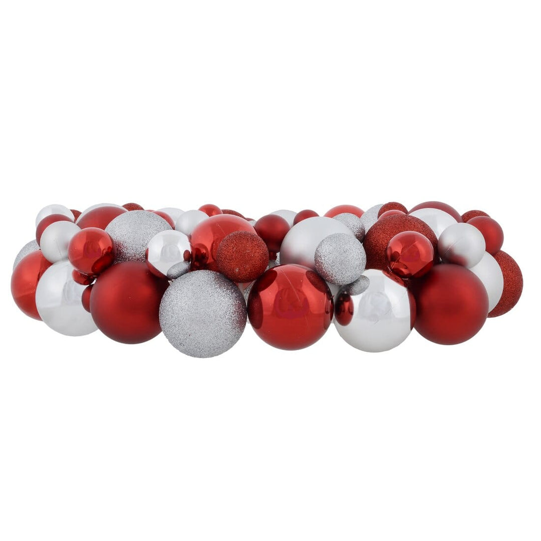 Round Christmas Bauble Wreath Hanging Decoration 45cm