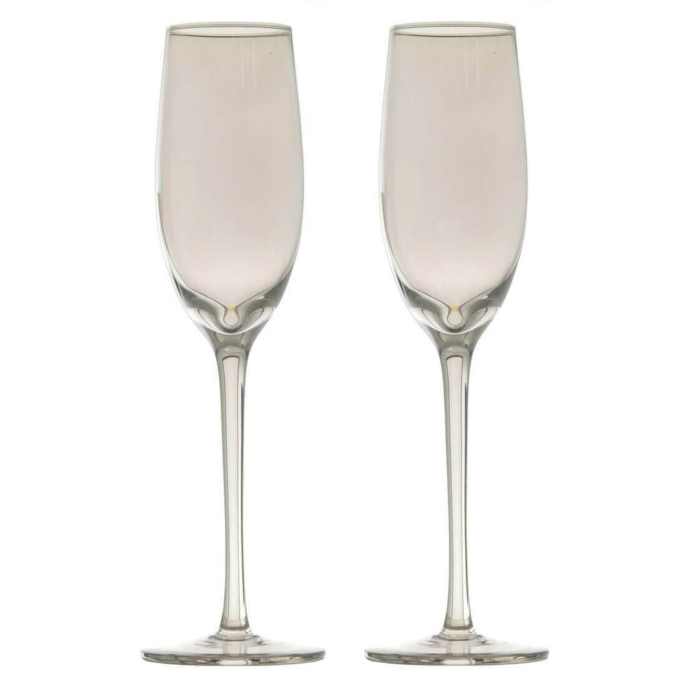 2pk Shimmer Iridescent Prosecco Glasses Grey/Pink/Blue Grey