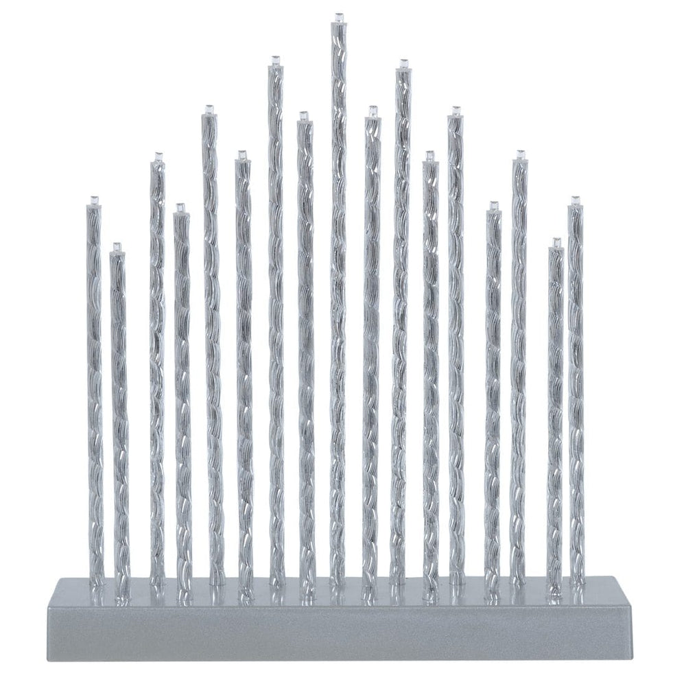17 Light Christmas Candle Bridge Decoration With LEDs