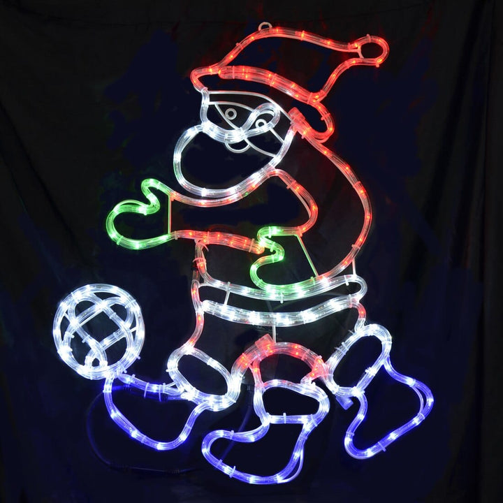 Colourful Flashing Rope Lights Christmas Santa/Train Santa