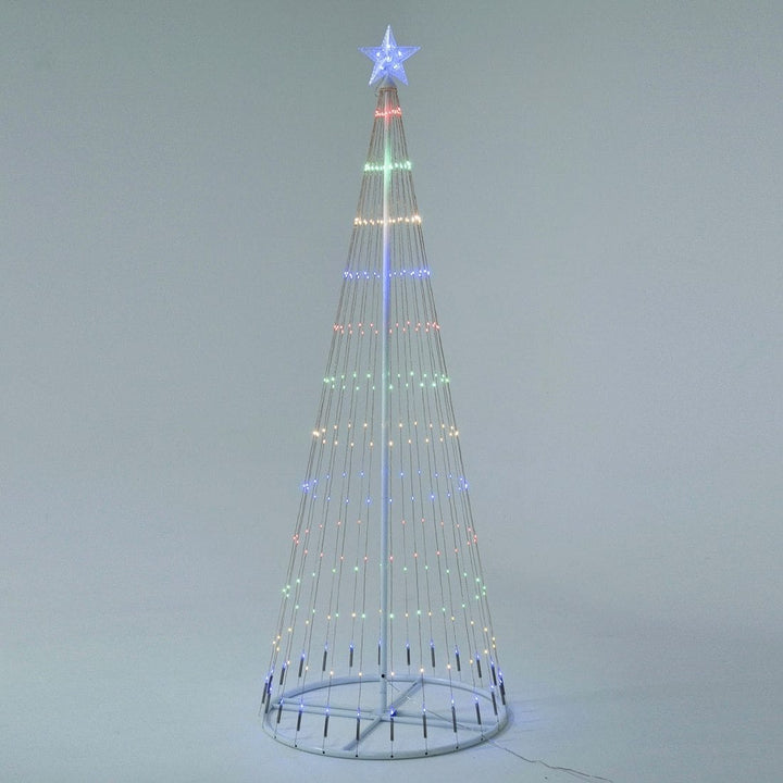 6ft LED Multicolour Light String Tree With Star Topper