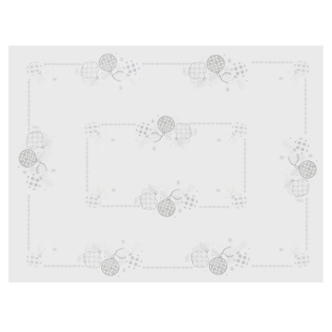 Christmas Baubles Tablecloths Napkins Fabric White Red