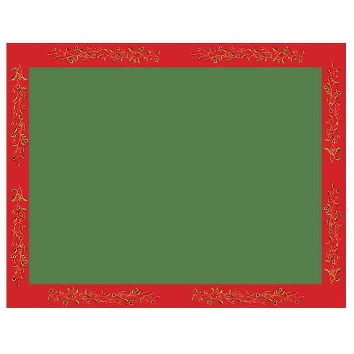 Christmas Holly Tablecloths Napkins Green Red Fabric Cover