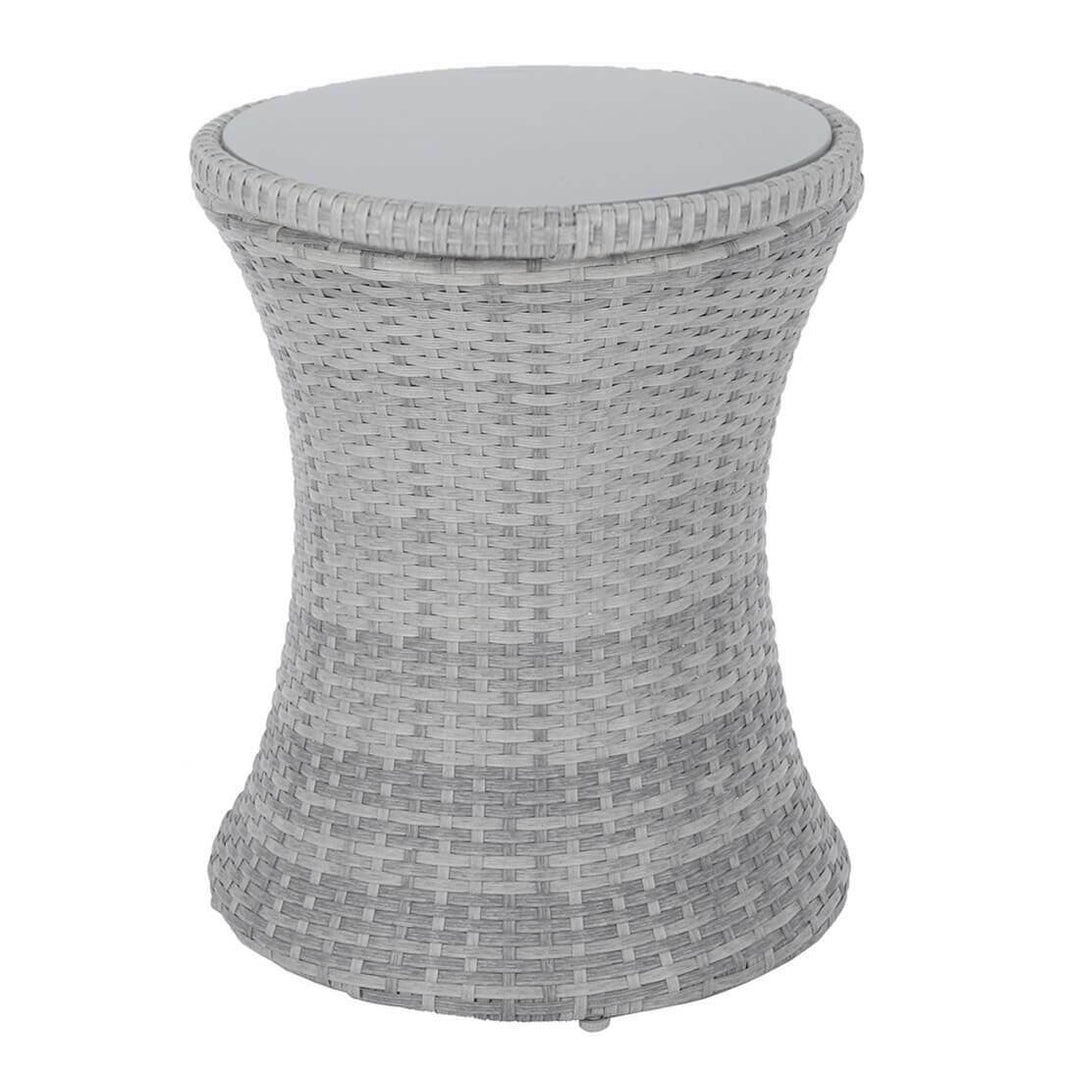 Azuma Drinks Cooler Table Garden Patio Rattan Black or Grey