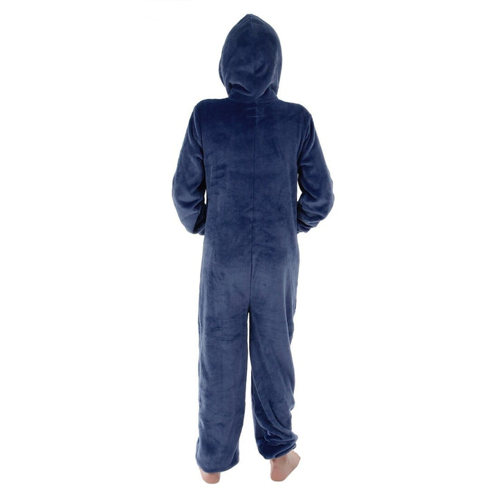 Kids All in One Pyjamas Fleece Hooded Sleep Suit Nightwear