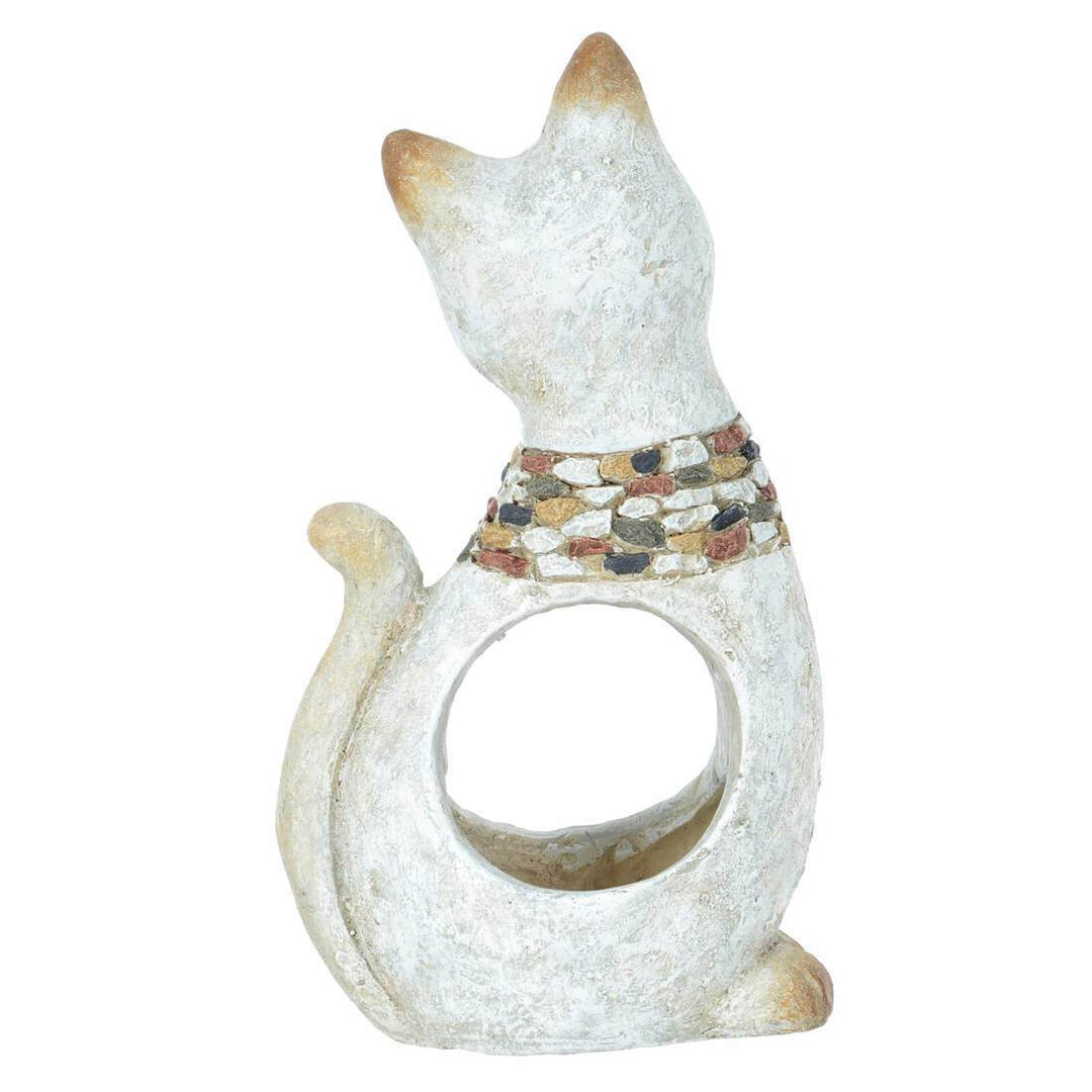 Garden Planter Animal Shape Grey Beige Mosaic Dog Cat 40cm