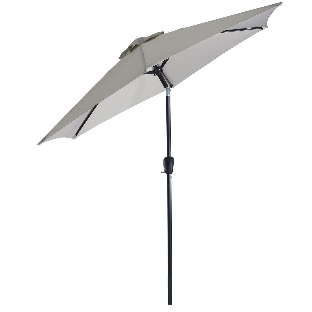 2.5m Round Parasol Crank Tilting Garden Patio Shade Umbrella