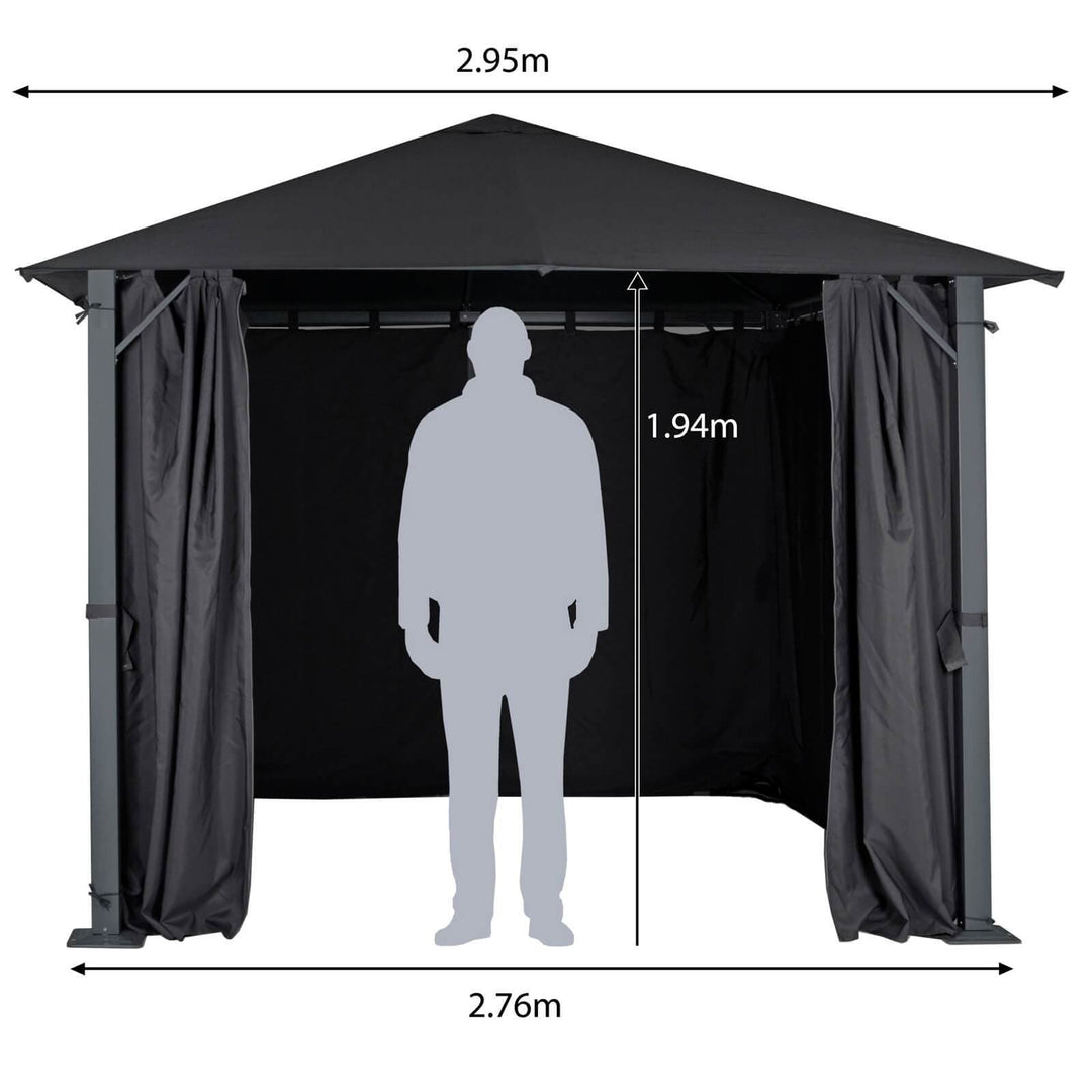 Azuma Gazebo Garden Pavillion Party Tent Curtains Marquee 3m