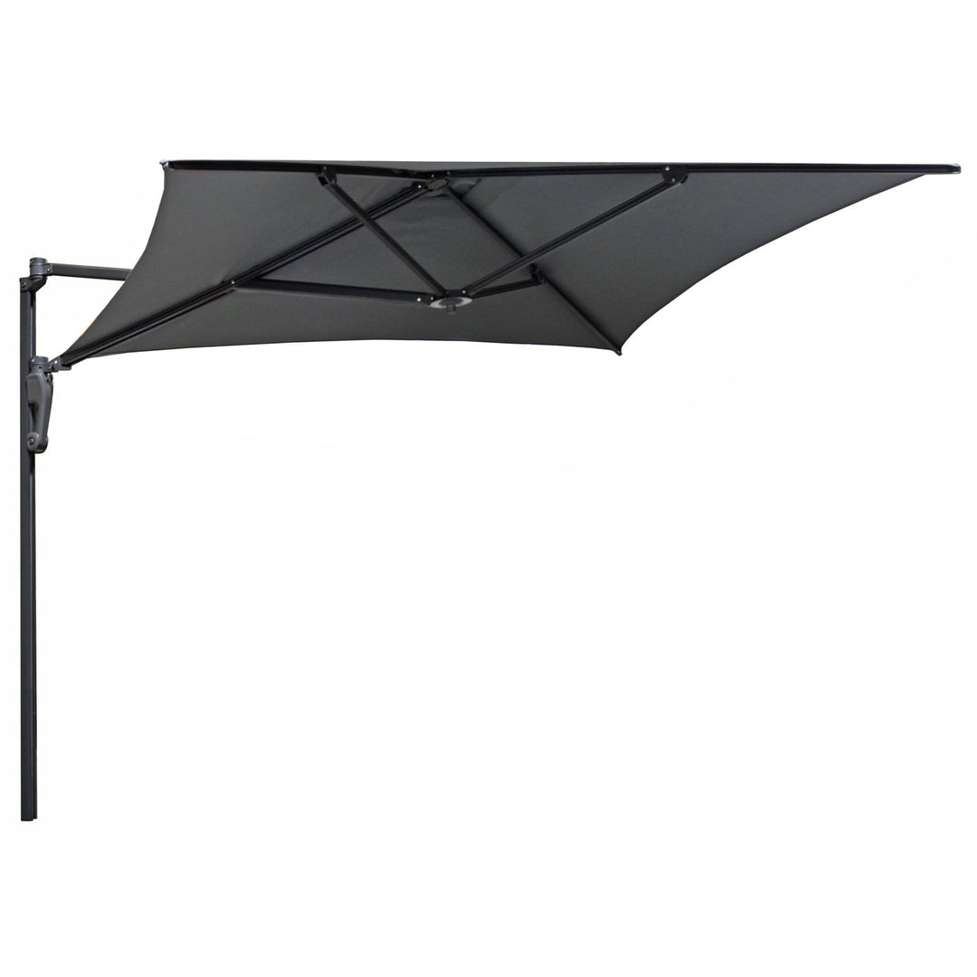 Azuma Wall Mounted Parasol 2m Square Garden Patio Sun Shade Grey