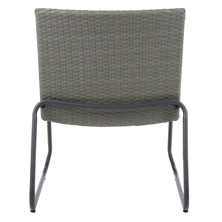 Azuma Como Garden Bistro Set Grey Chairs Table Rattan Weave