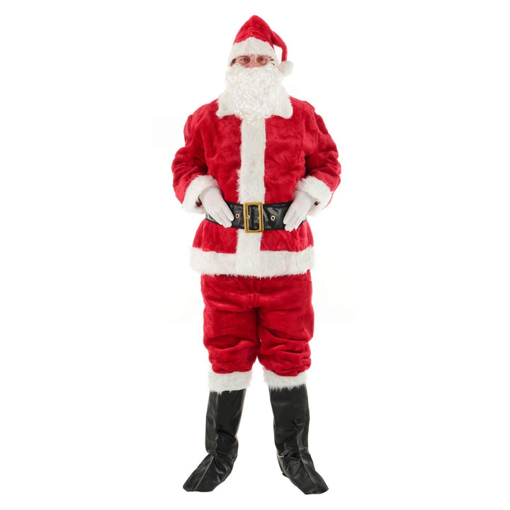 Professional 8 Piece Santa Suit Christmas Costume Xmas Party One Size