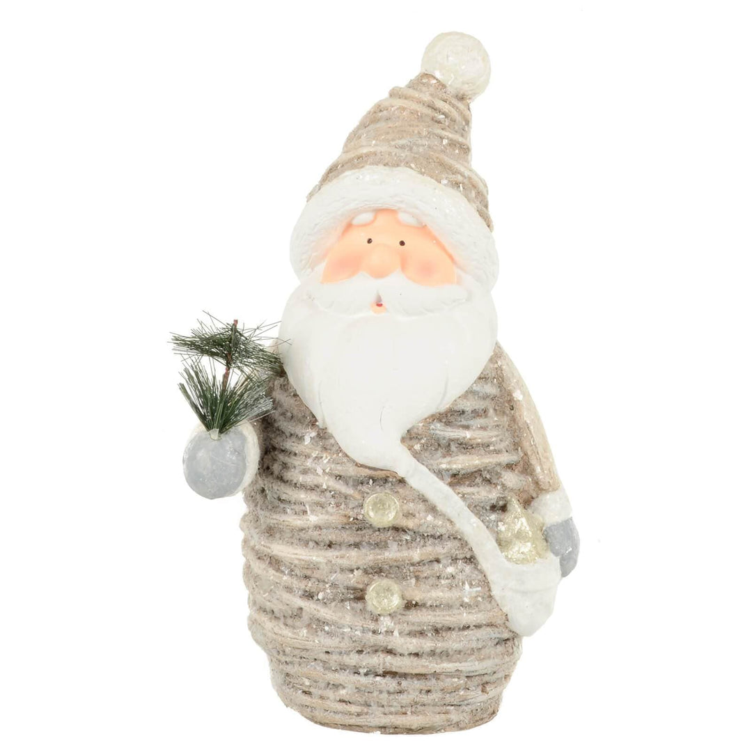 Christmas Figure Decoration Ceramic Pine Branch Rustic 45cm