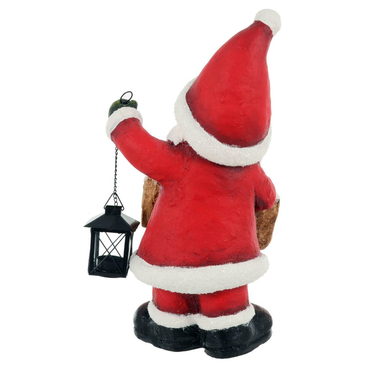 Santa Decoration Tealight Lantern Merry Christmas Sign Ceramic 45cm