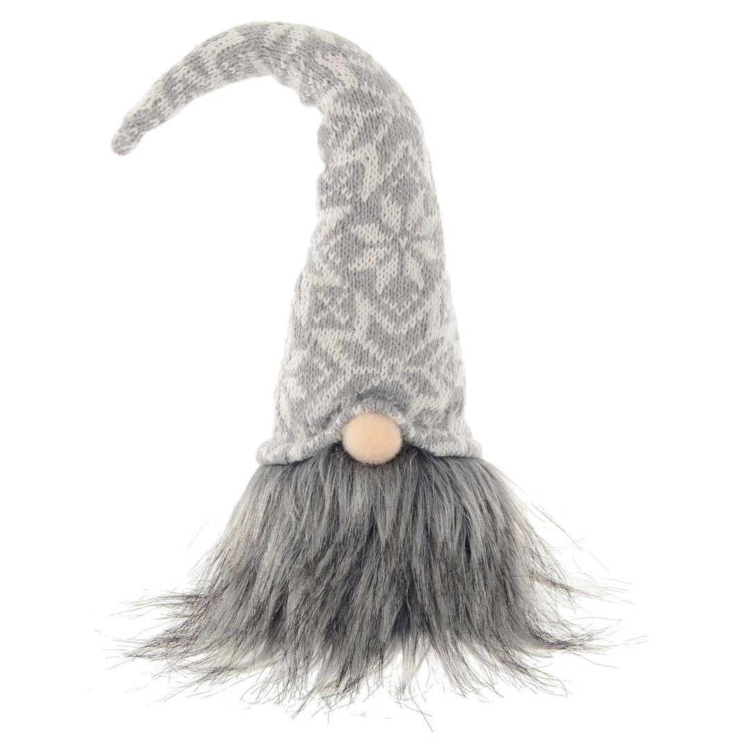 Fabric Gonk Grey Tall Bendy Hat Christmas Gnome Decoration 30cm