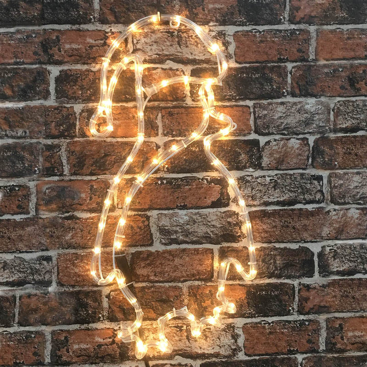 White Penguin Christmas Outdoor Rope Light Static LED 60cm