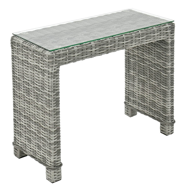 Havana Garden Dining Set Grey Rattan 3 Seater Sofas Table Stools