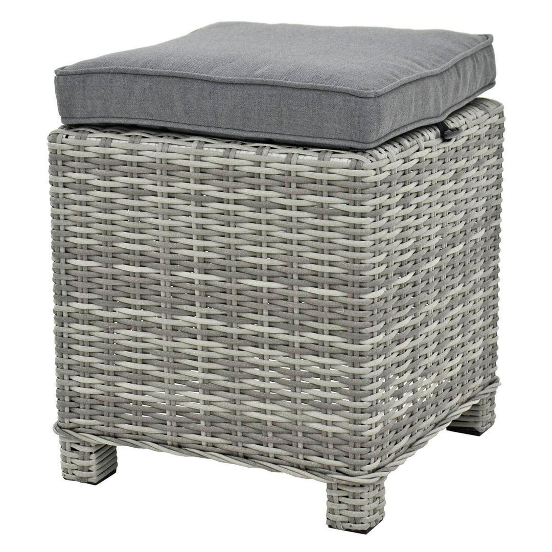 Havana Garden Dining Set Grey Rattan 3 Seater Sofas Table Stools