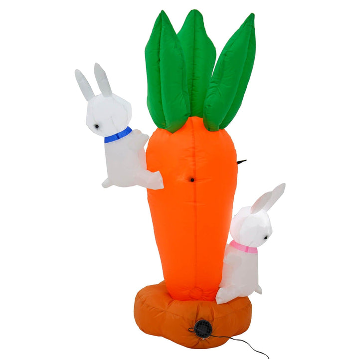 4ft Easter Carrot Bunnies Light Up Inflatable Party Decoration