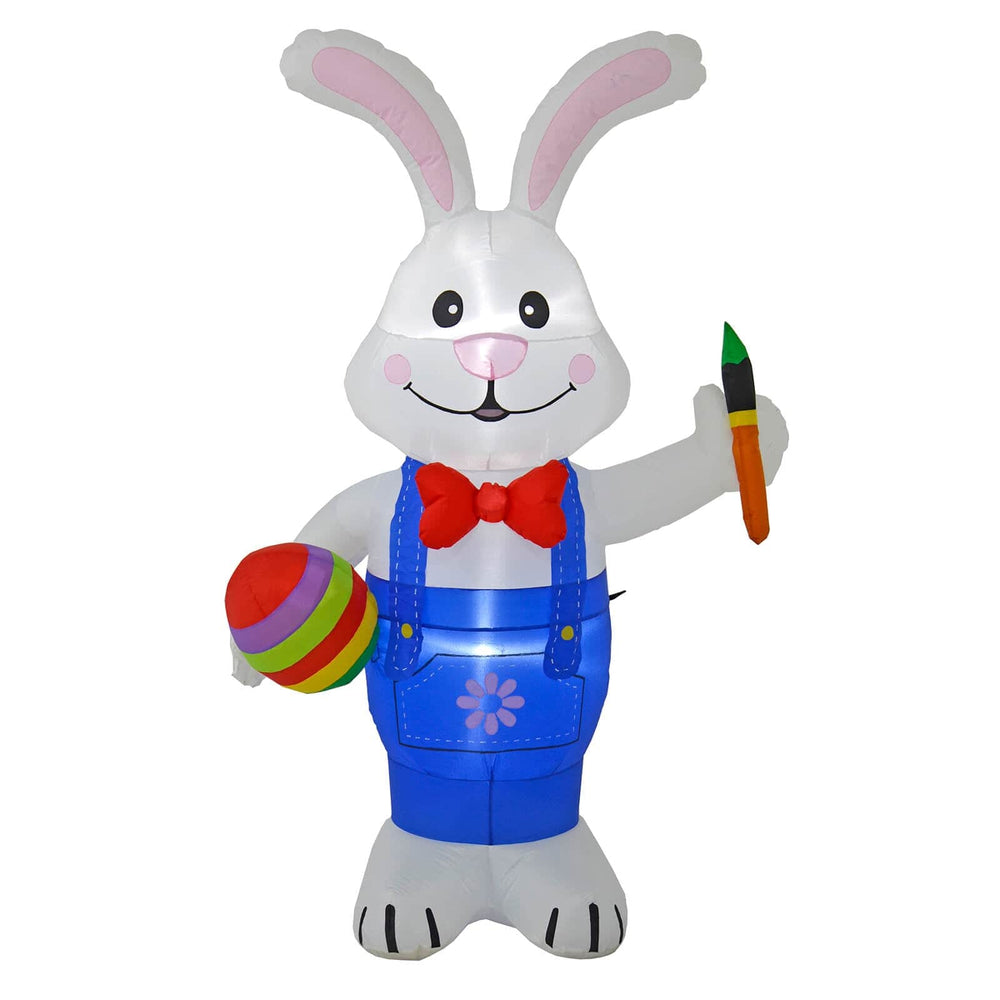 6ft Easter Bunny Egg Light Up Inflatable Party Decoration