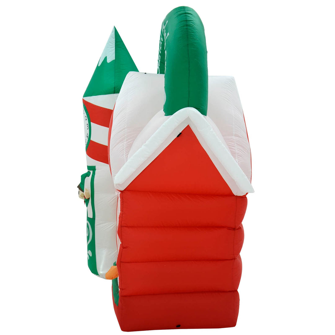 7ft Inflatable Santas Workshop Elf Light Up Christmas Decoration