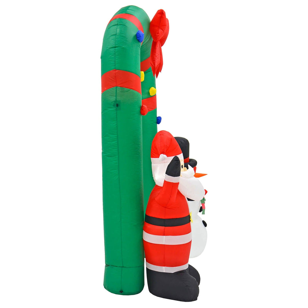 8ft Inflatable Light Up Santa Snowman Arch Christmas Decoration