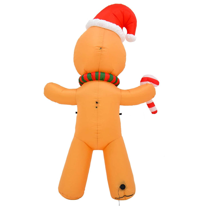 8ft Inflatable Gingerbread Man Candy Cane LED Christmas Decoration