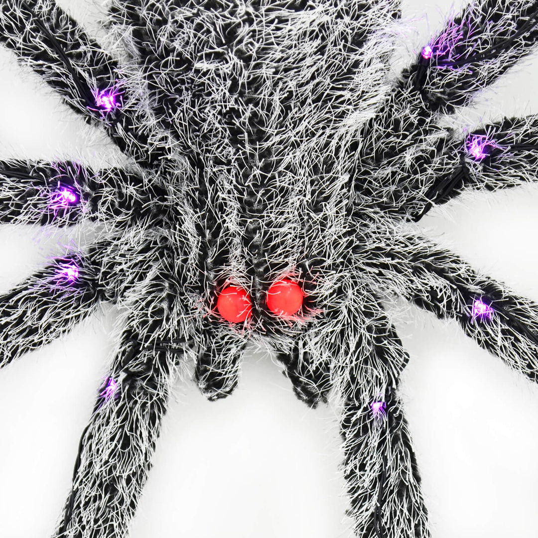 5ft LED Giant Spider Outdoor Halloween Prop Purple Red Lights