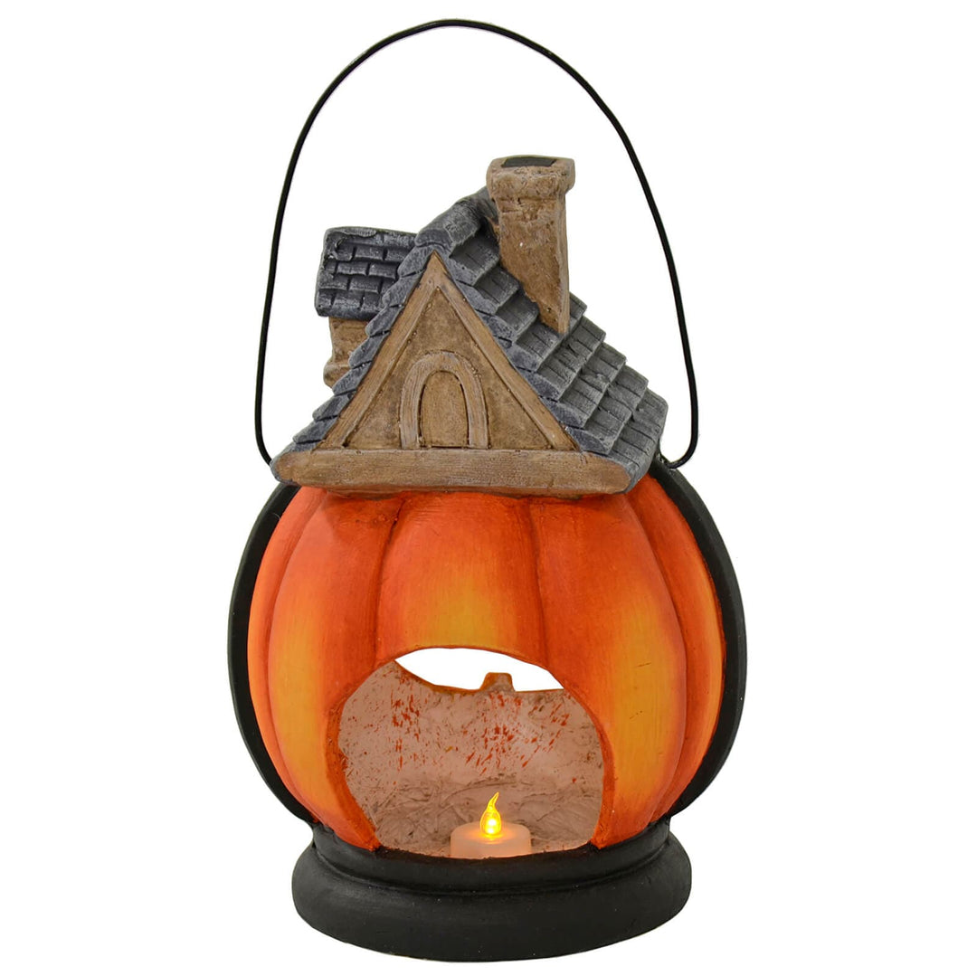 Pumpkin House Lantern Candle Holder Halloween Decoration 38cm